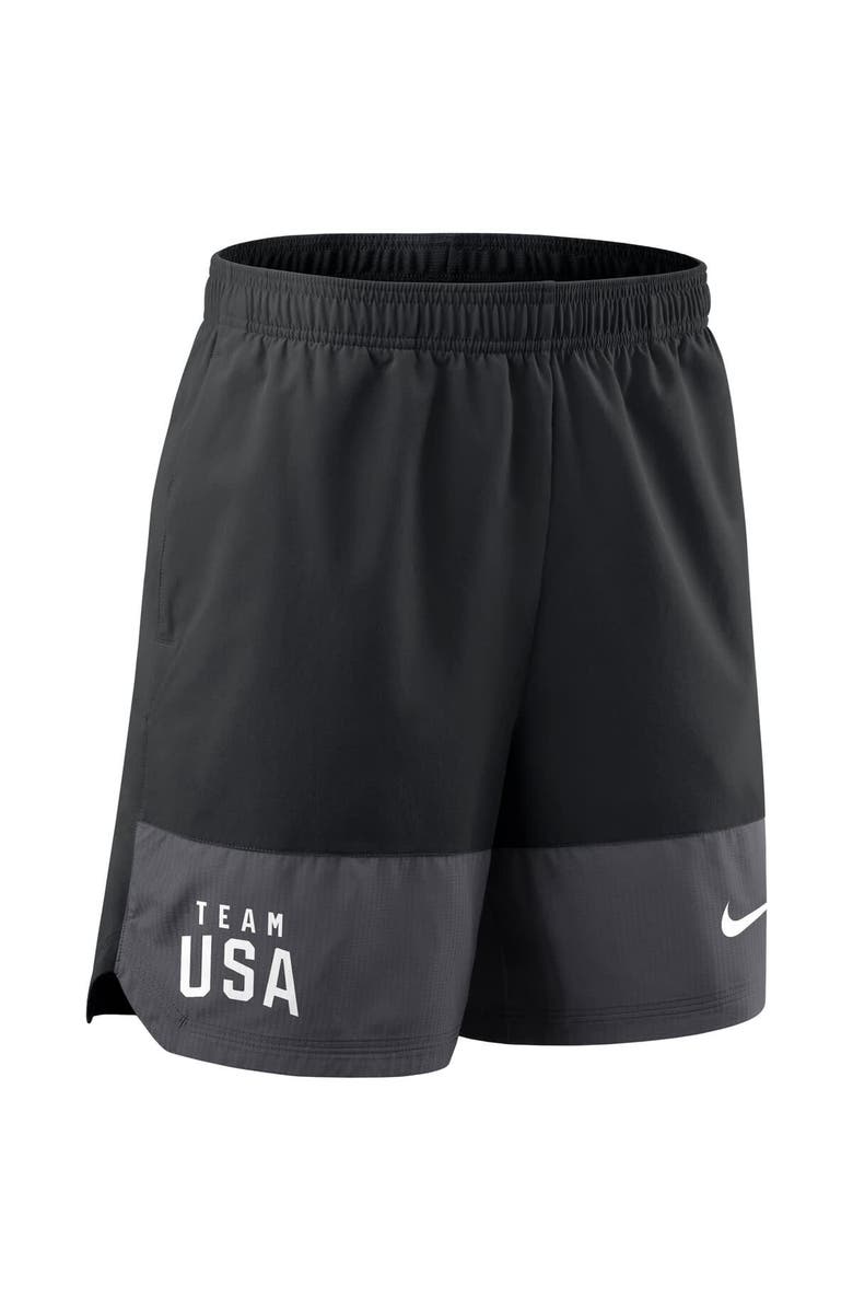 Nike Men's Nike  Black Team USA Woven Performance Shorts, Main, color, Black