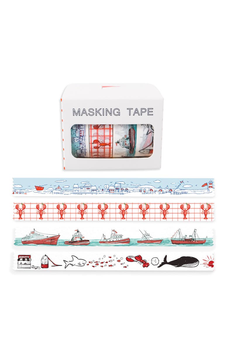 Salty Life Everyday Beach/Nautical Masking Tape - 4ct Rolls, Assorted, Main, color, Multi-Pack