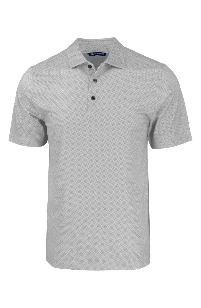 Cutter & Buck Geo Pattern Performance Recycled Polyester Blend Polo, Alternate, color, Elemental Grey