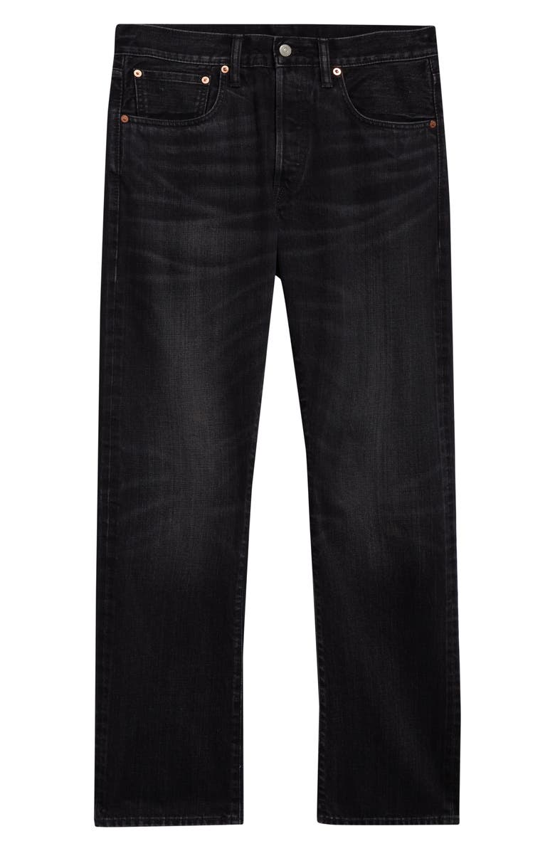 Double RL Slim Fit Selvedge Bootcut Jeans, Alternate, color, Distressed Black