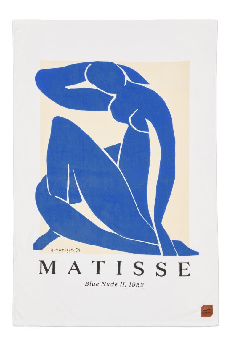 Matisse Beach Towel, Main, color, BLUE