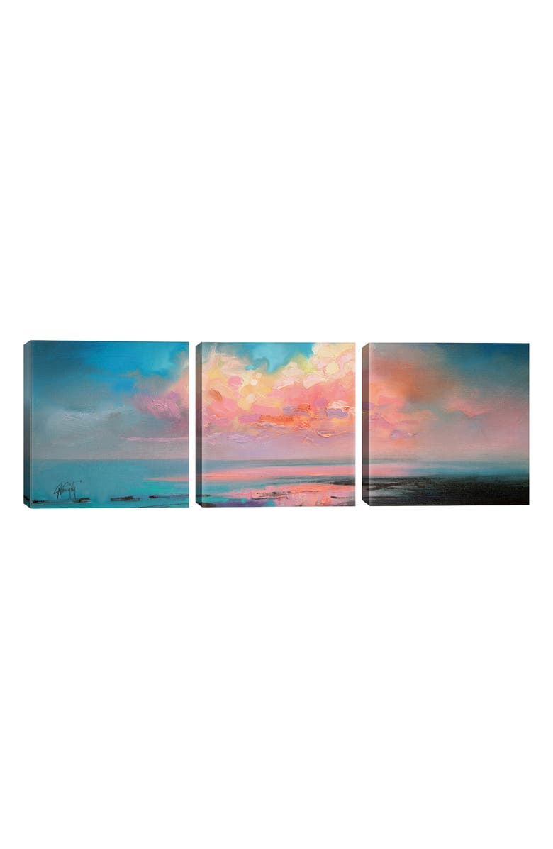 iCanvas Atlantic Cumulus Giclée Print Canvas Triptych, Main, color,