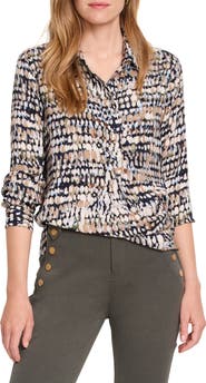 NIC+ZOE Harvest Dot Button-Up Top