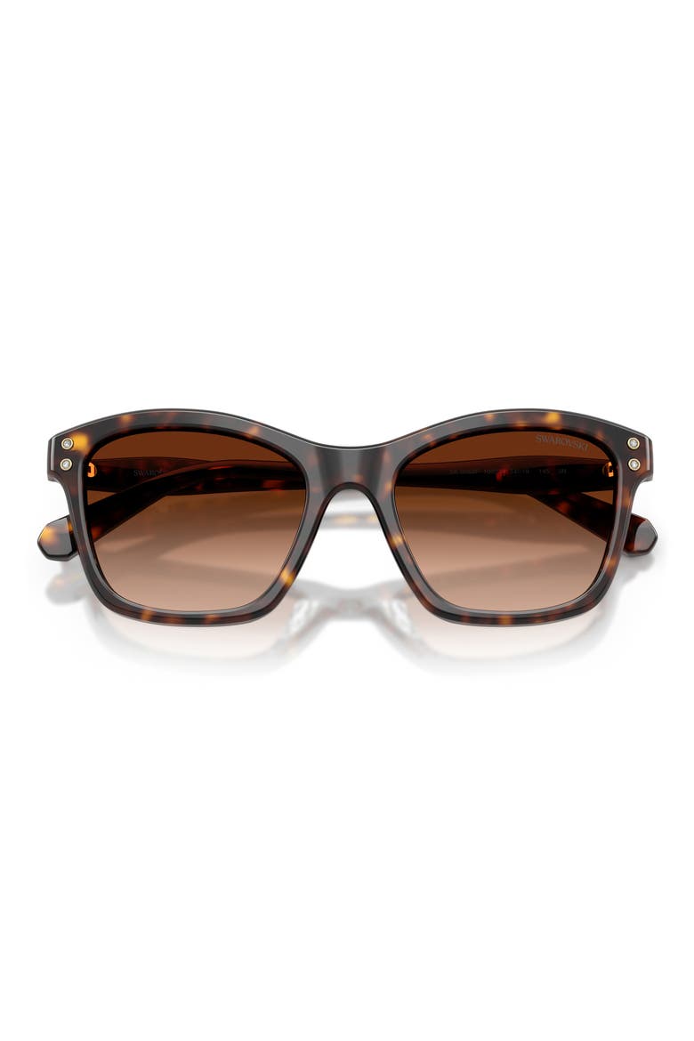 54mm Gradient Square Sunglasses, Alternate, color, HAVANA / GRADIENT BROWN