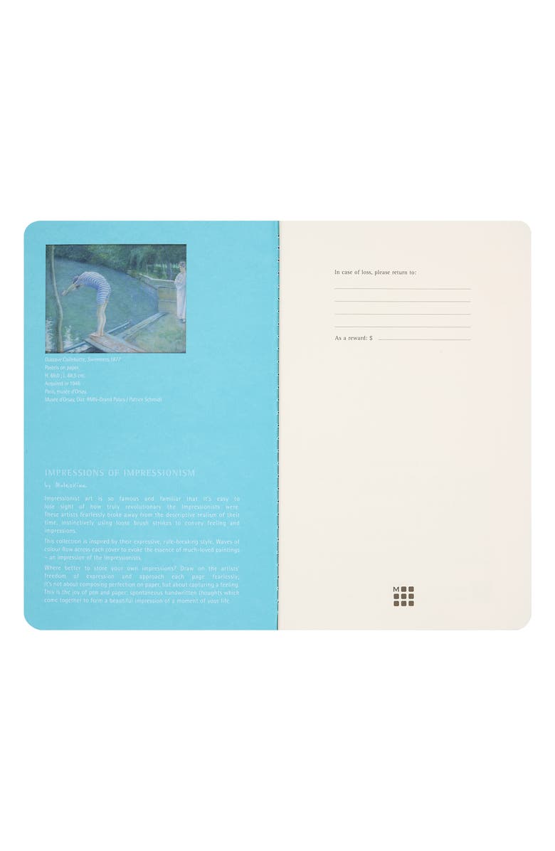 Moleskine Impressions Set of 2 Large Notebooks, Alternate, color, Blue Multi