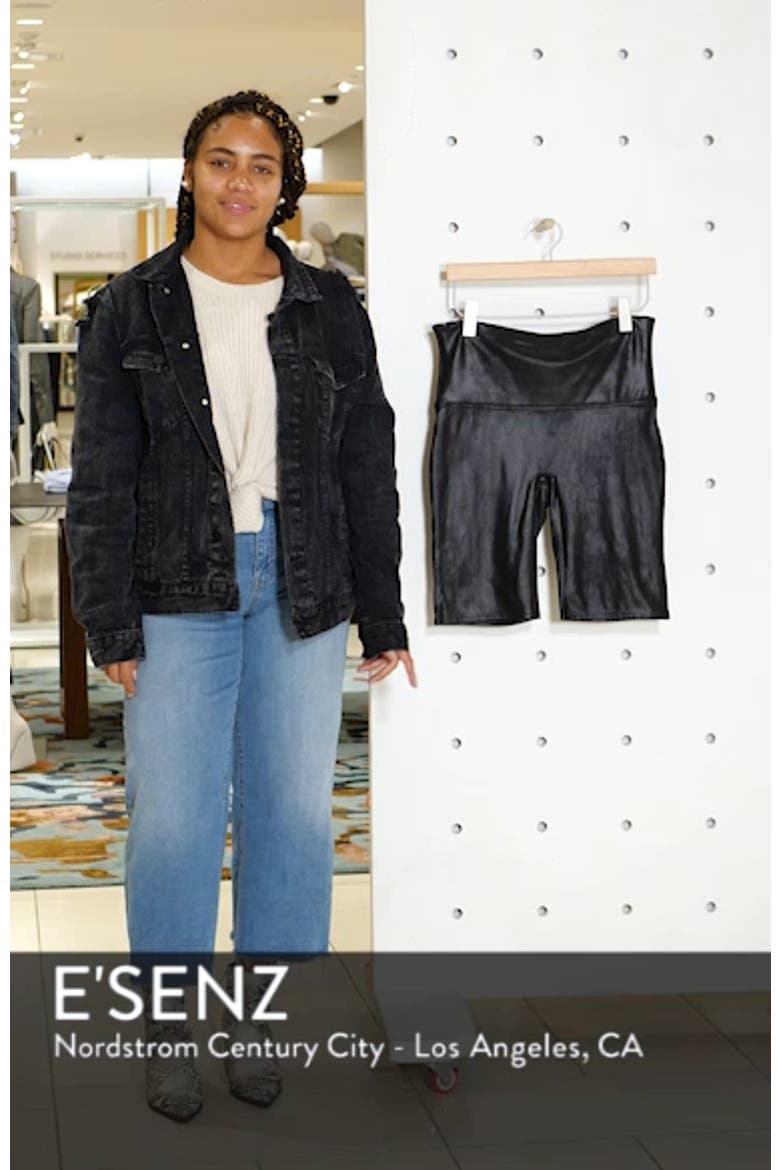 Faux Leather Bike Shorts video