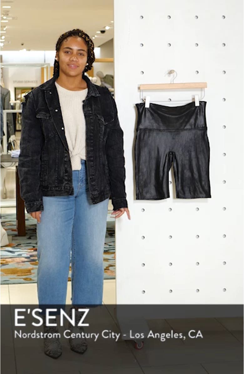 Faux Leather Bike Shorts, sales video thumbnail