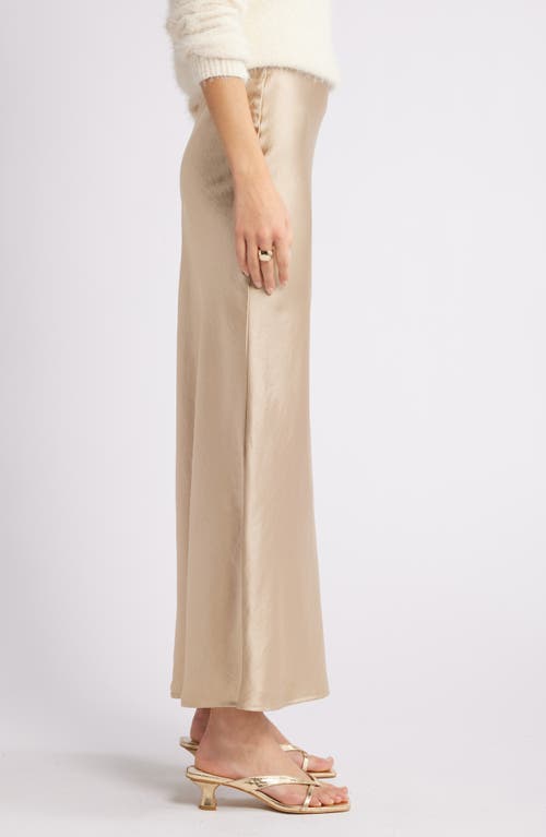 Open Edit Bias Cut Maxi Skirt In Beige Hummus