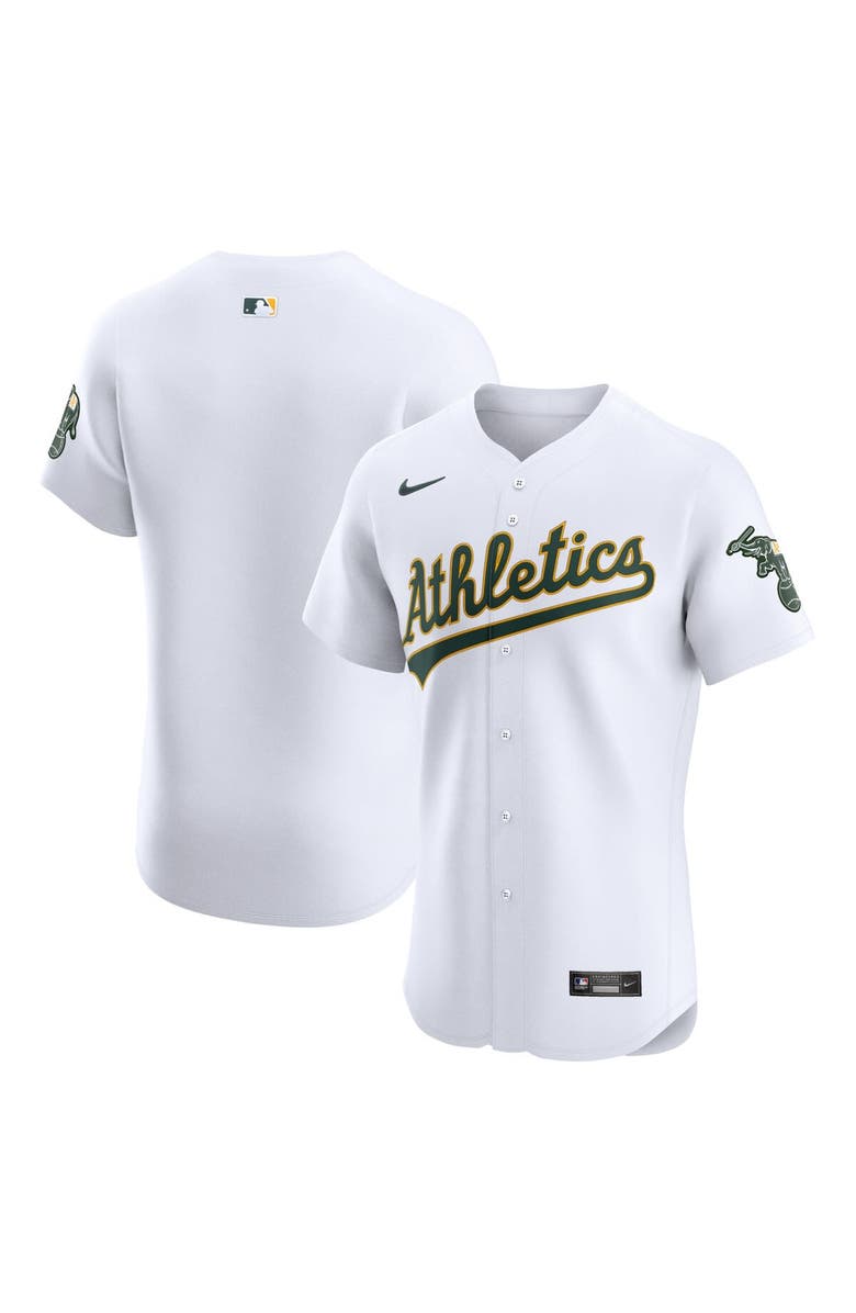 Nike Men's Nike White Oakland Athletics Home Elite Jersey, Alternate, color,