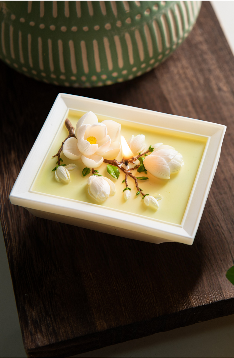 Southlake gifts Framed Magnolia Bloom Candle, Alternate, color, Magnolia Bloom