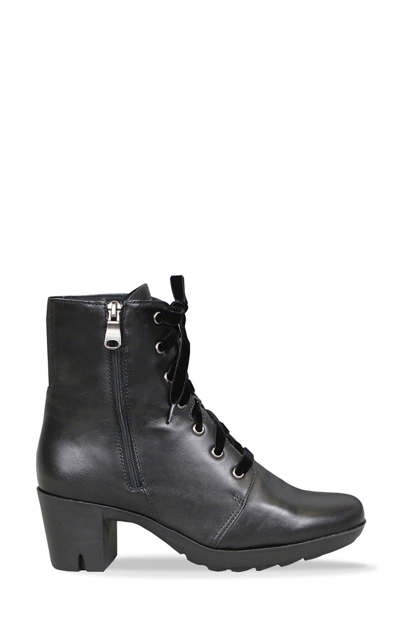 Brittie Bootie, Alternate, color, BLACK LEAT
