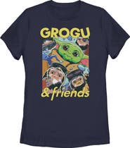 Star Wars: The Mandalorian and Grogu Women's The Child And Friends Collage Short Sleeve Graphic T-Shirt