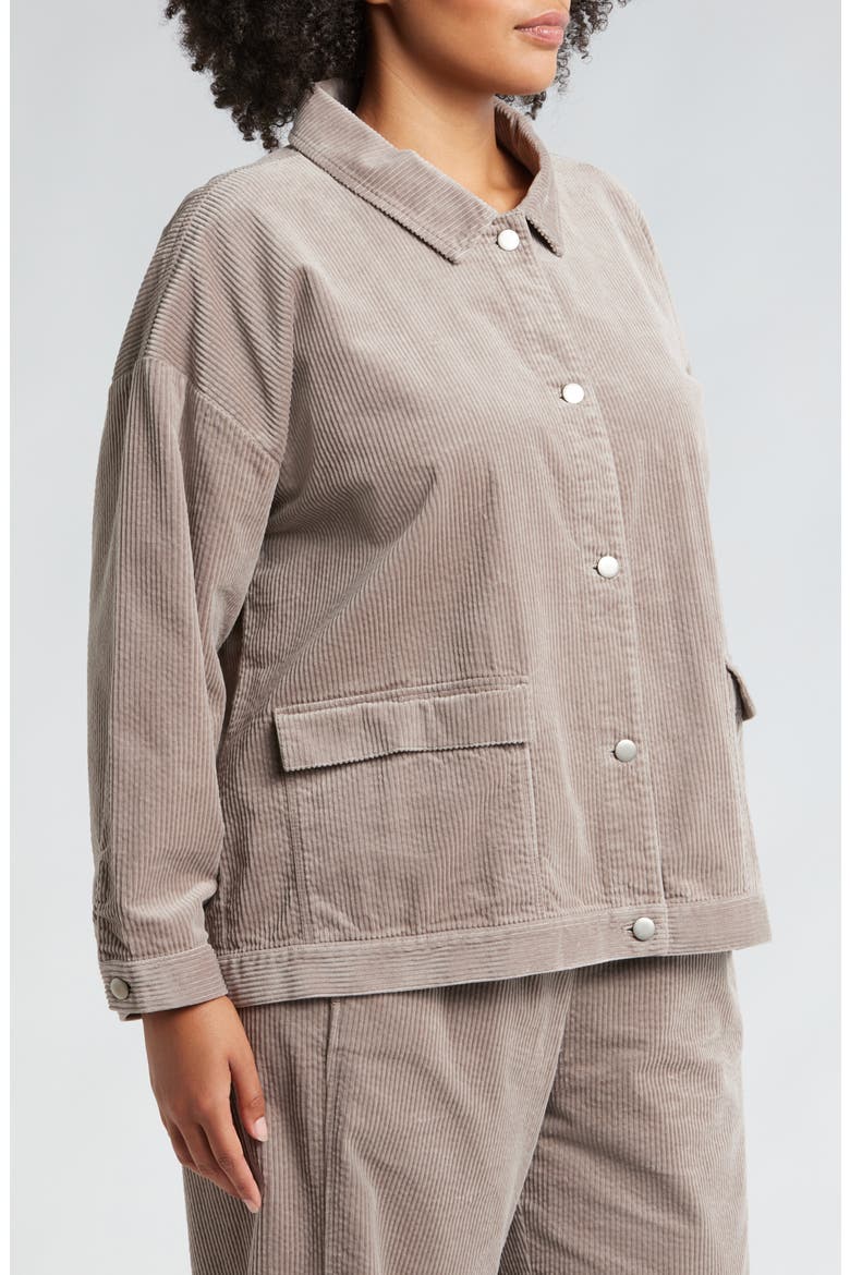 Classic Collar Corduroy Jacket, Alternate, color, TAUPE