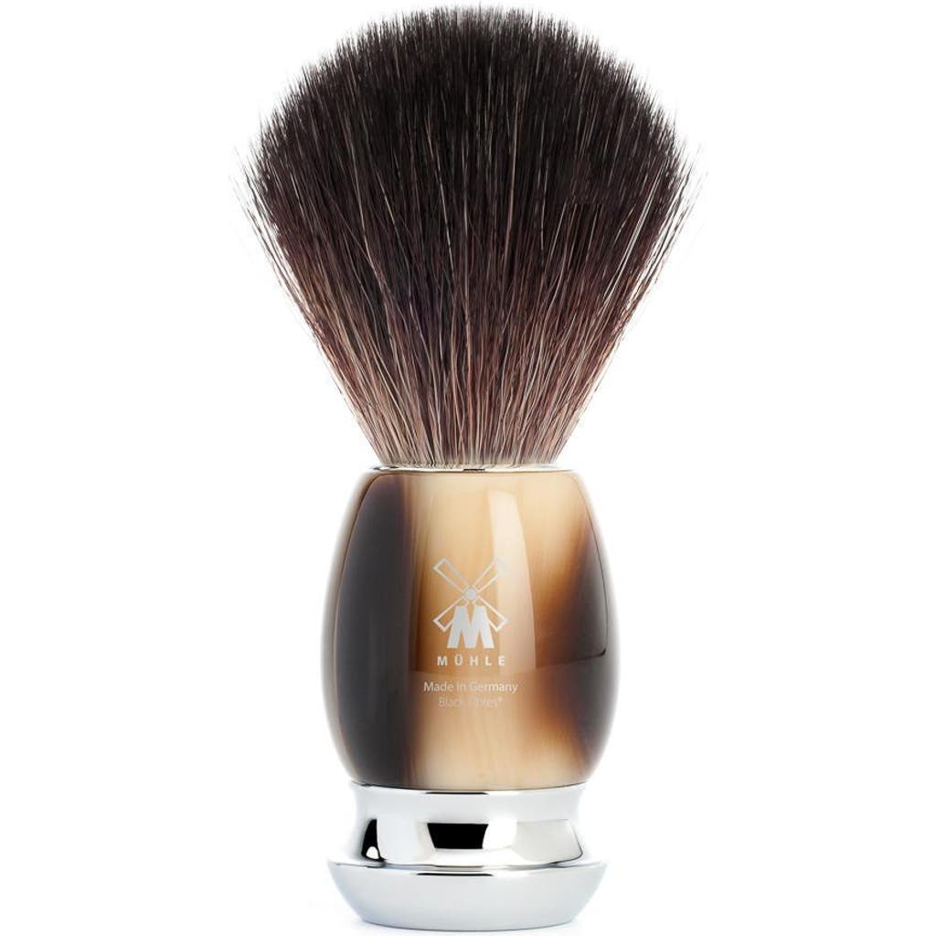 Mühle Vivo Brown Horn Black Fiber Shaving Brush In Brown
