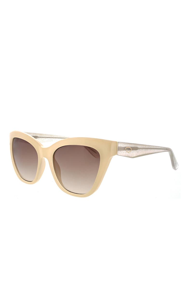 55mm Glam Cat Eye Sunglasses, Main, color, CREAM/BROWN GRADIENT