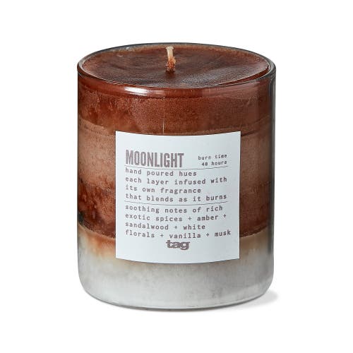 Tag Moonlight Themed Scented Paraffin Wax Pillar Candle Brown In Brown