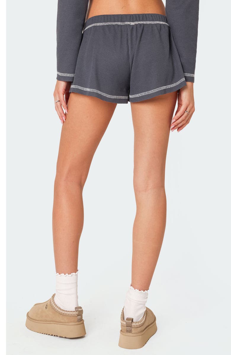 EDIKTED Peoni Waffle Knit Shorts, Alternate, color, 