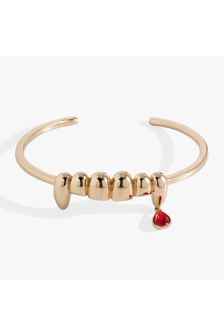 Vampire Teeth Fangs Cuff, Alternate, color, Gold