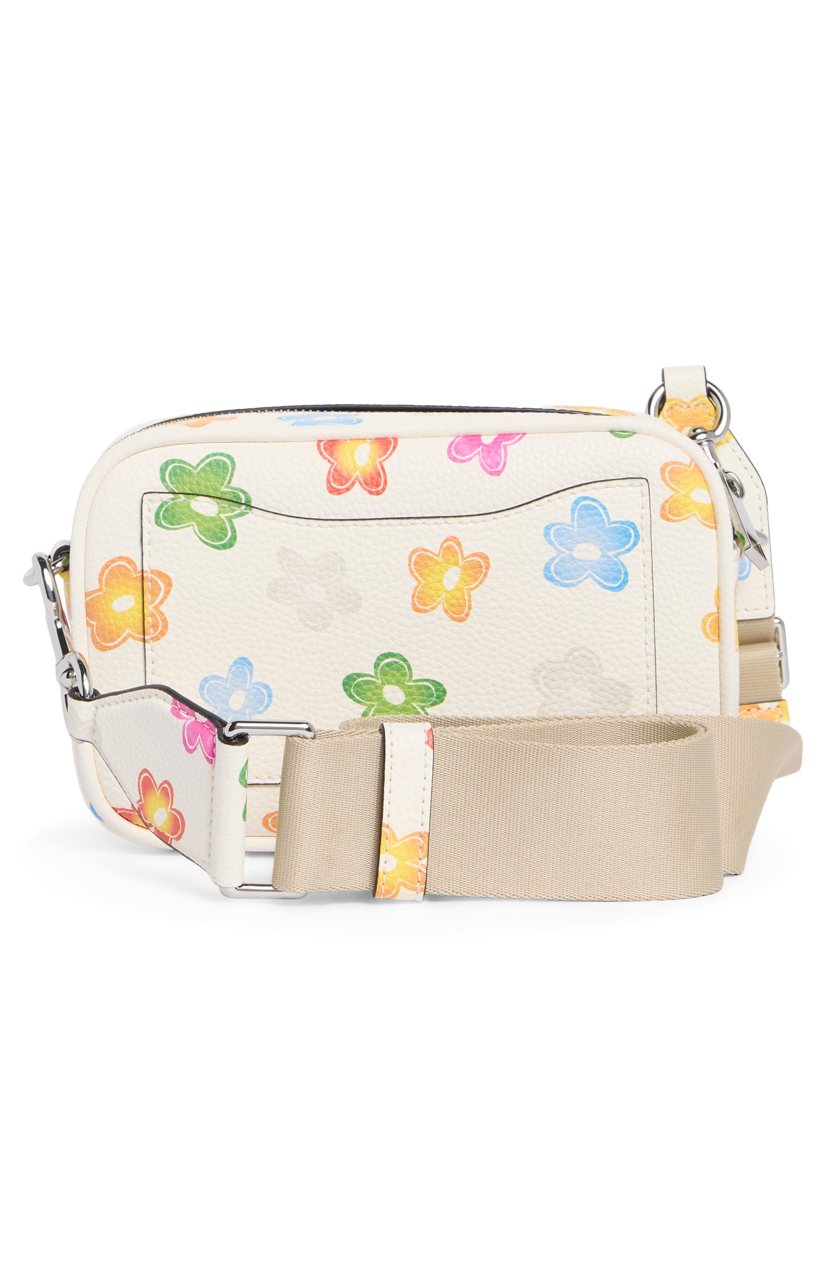 Floral Print Camera Bag, Alternate, color, WHITE MULTI