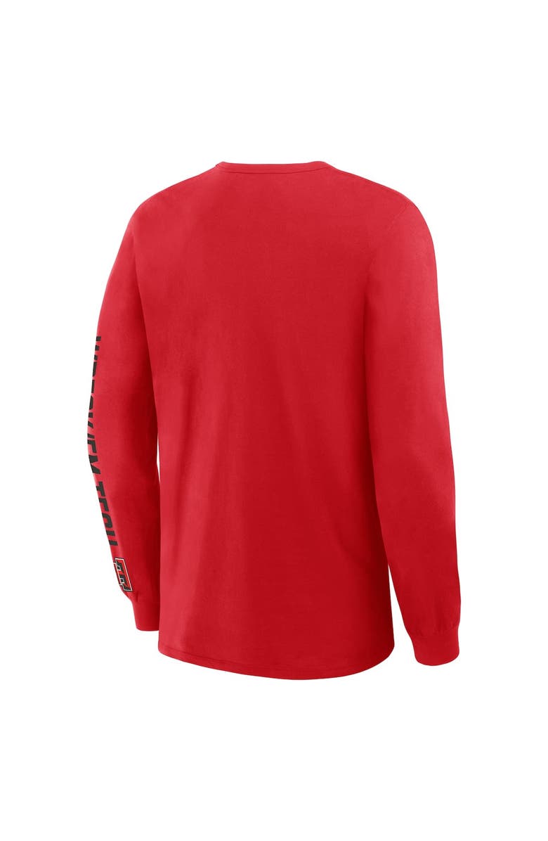 FANATICS Men's Fanatics Red Texas Tech Red Raiders Quad Fuel The Fire Long Sleeve T-Shirt, Alternate, color, Red