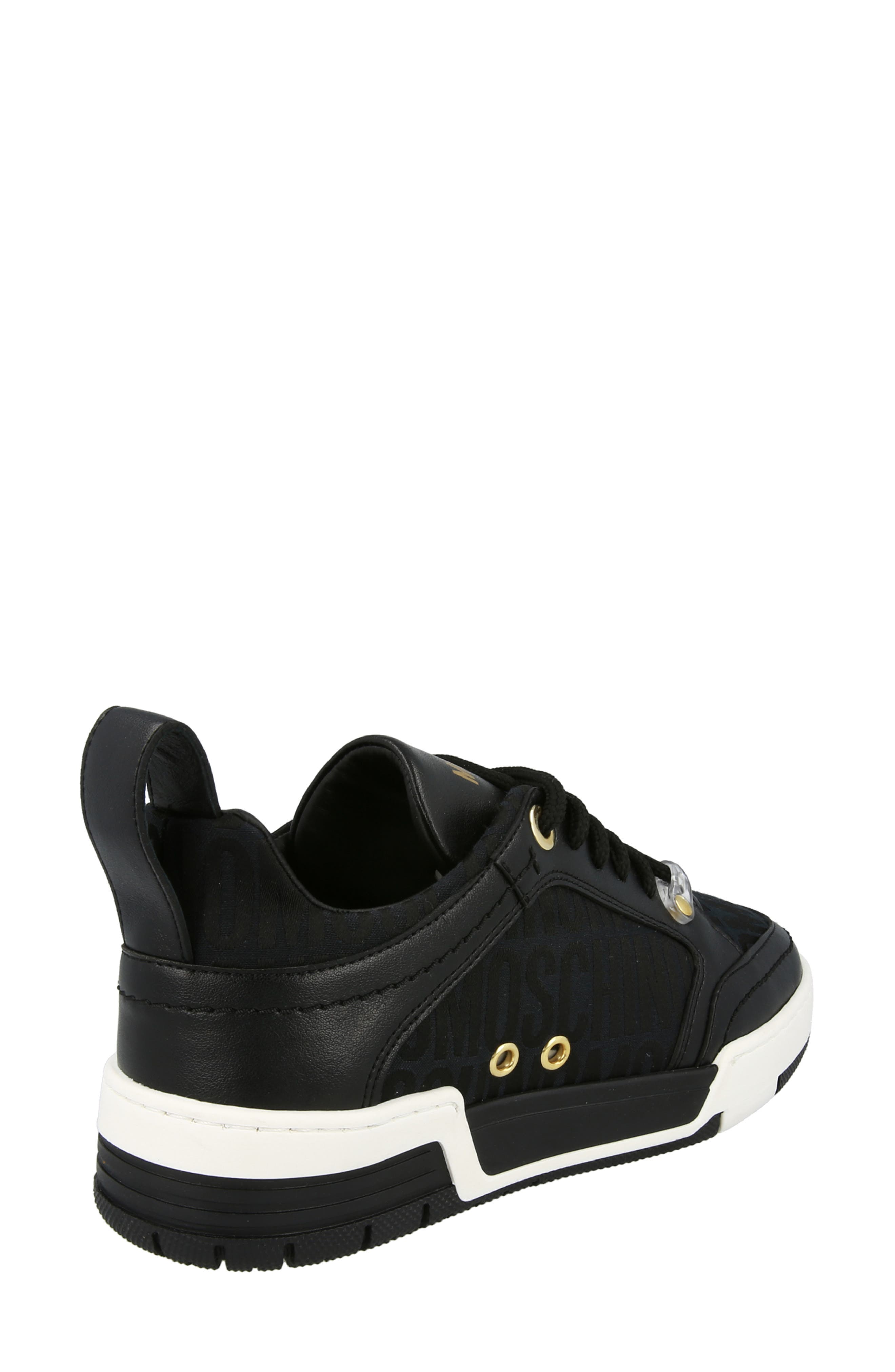 Moschino Monochrome Low Top Sneaker, Alternate, color, 