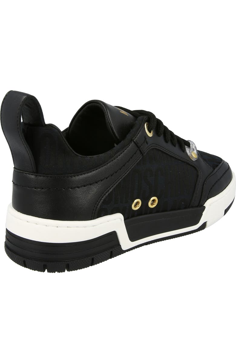 Moschino Monochrome Low Top Sneaker, Alternate, color,