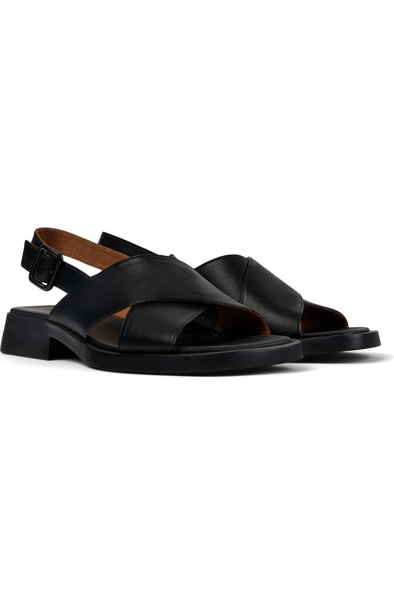 Camper Dana Slingback Sandal, Main, color, Black