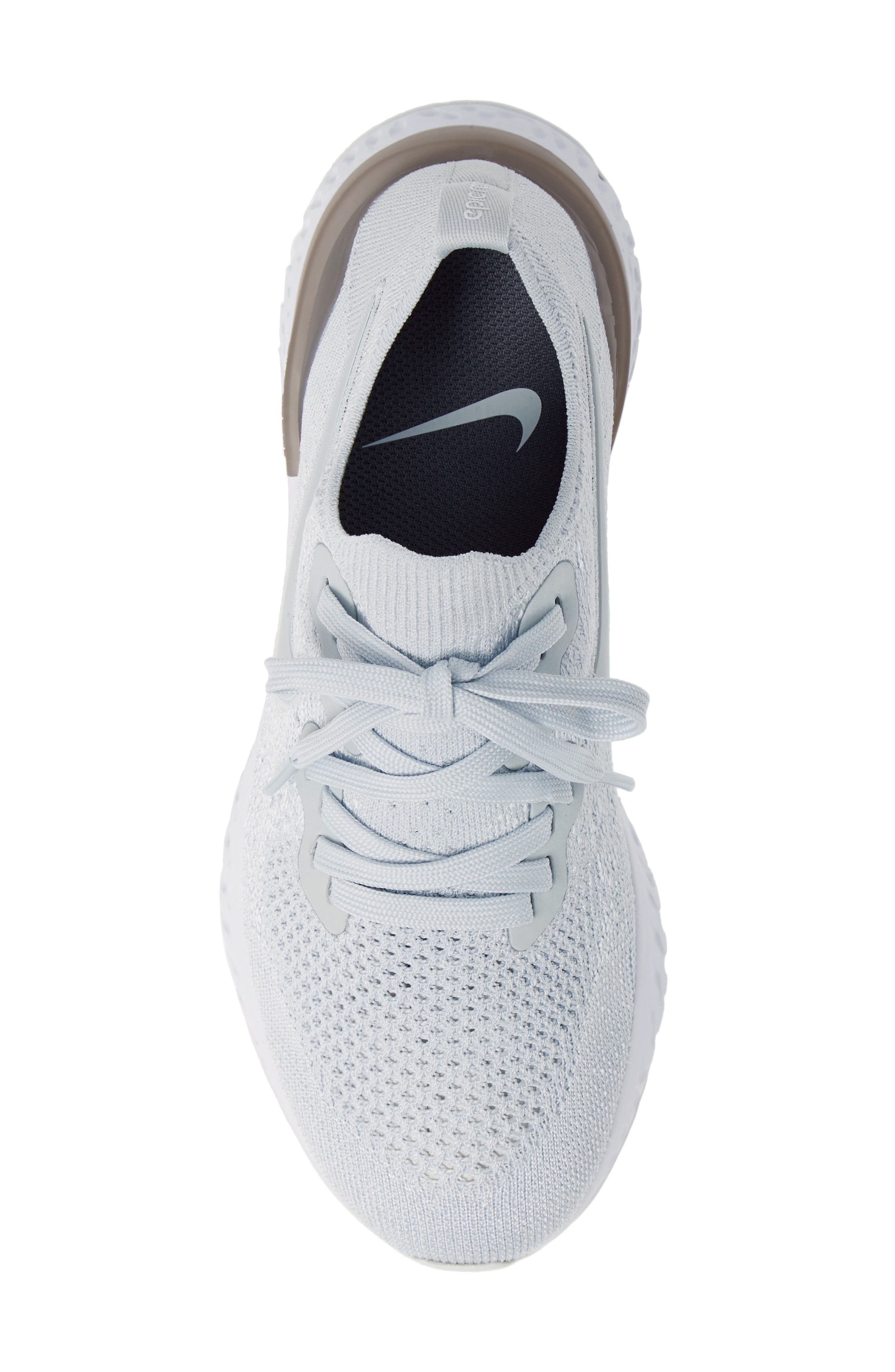 Epic React Flyknit 2 Running Shoe, Alternate, color, PURE PLATINUM/ WOLF GREY