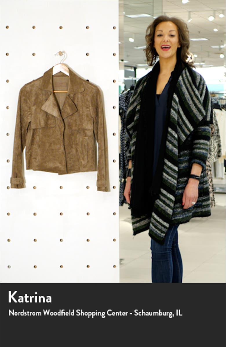 Seal the Deal Faux Suede Crop Trench, sales video thumbnail