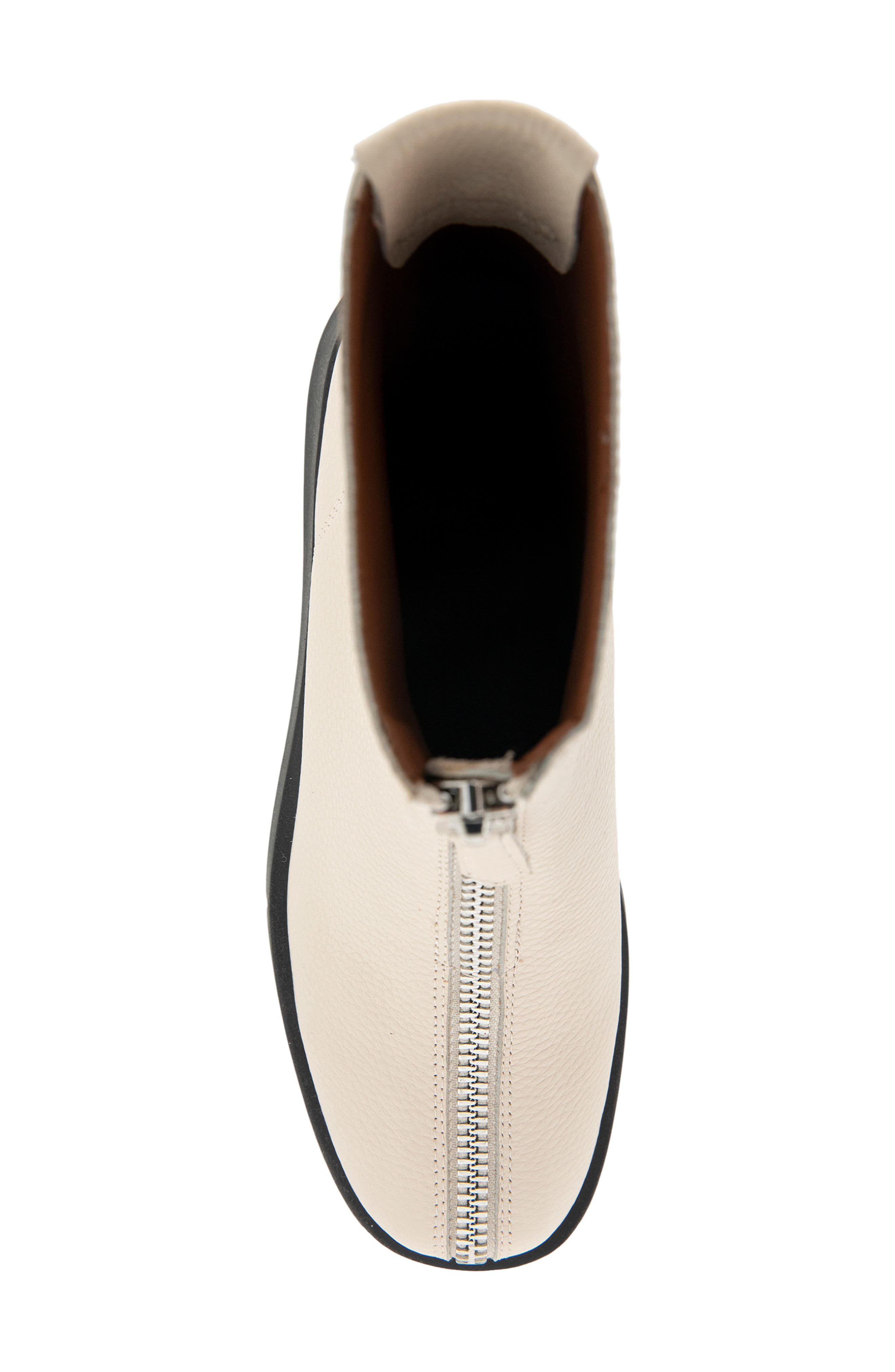 Aerosoles Francis Zip-Up Bootie, Alternate, color, Eggnog Pebbled Leather