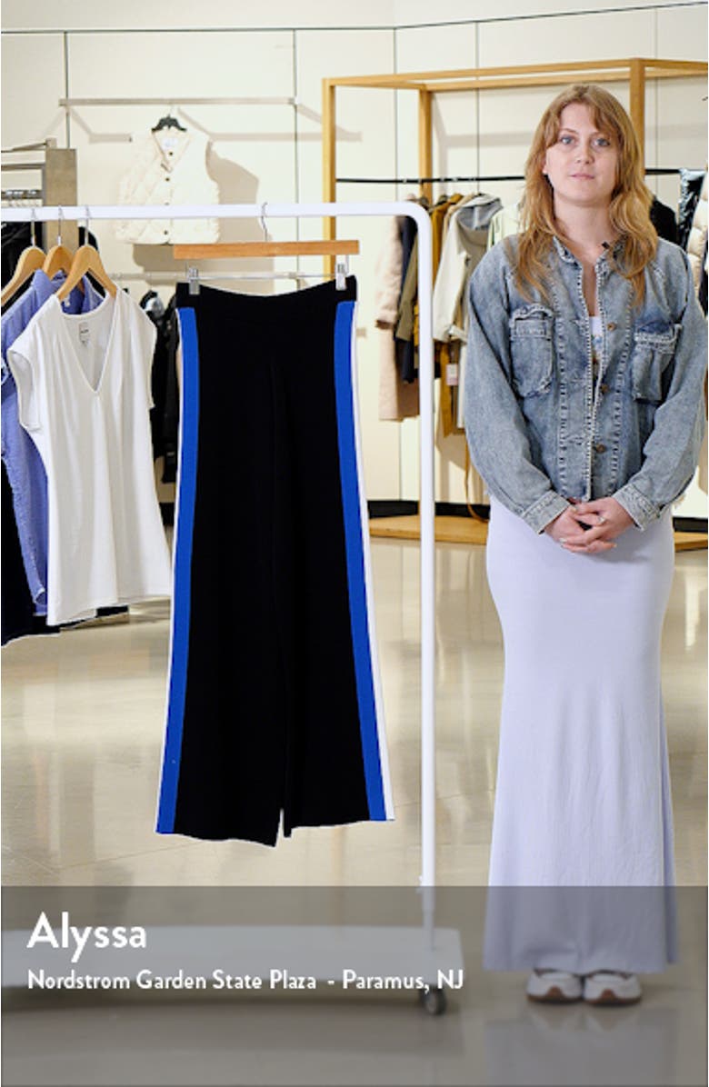 Side Stripe Wide Leg Track Pants, sales video thumbnail