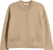 Vince Shrunken Wool & Cashmere Snap Cardigan