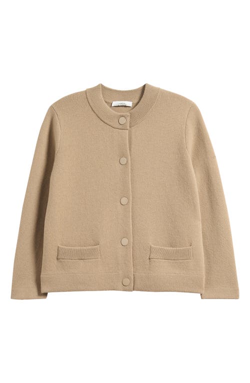 Vince Wool Cashmere Shrunken Snap Front Cardigan