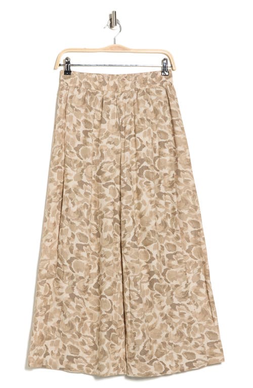 Democracy Skyrise Print Crop Wide Leg Pants In Neutral