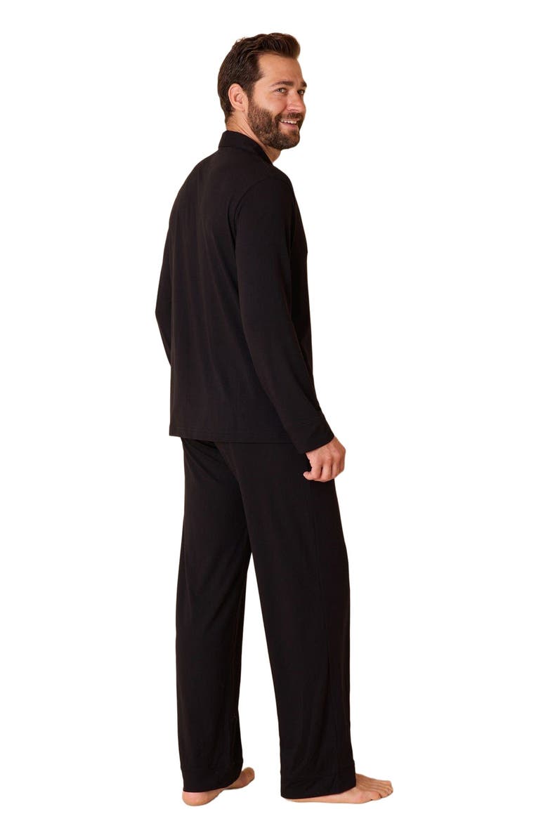 The Cat's Pajamas Pima Knit Simple Set Stripes Dots, Alternate, color, Classic Midnight