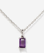 Little Sky Stone Silver Birthstone Necklace