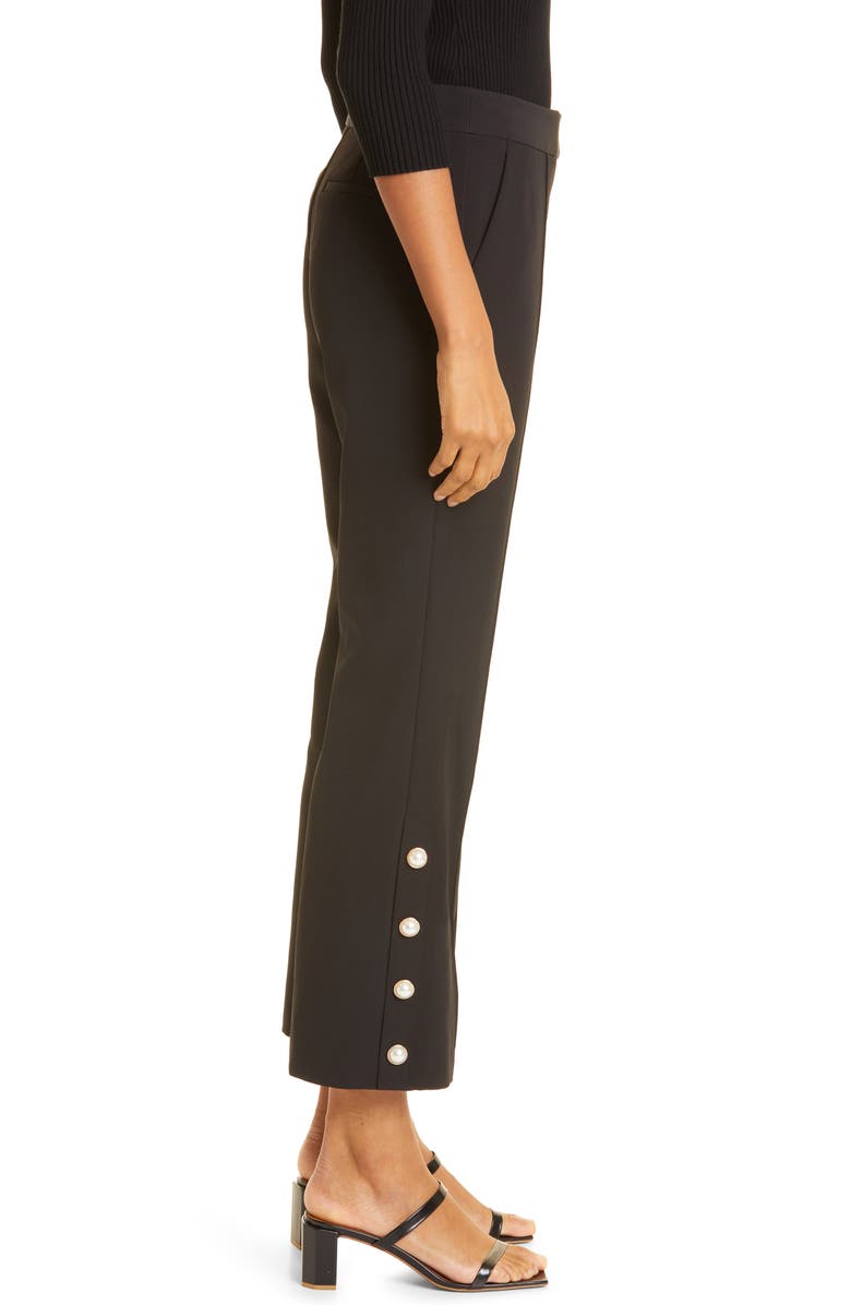 Milly Paige Cady Crop Trousers, Alternate, color, Black
