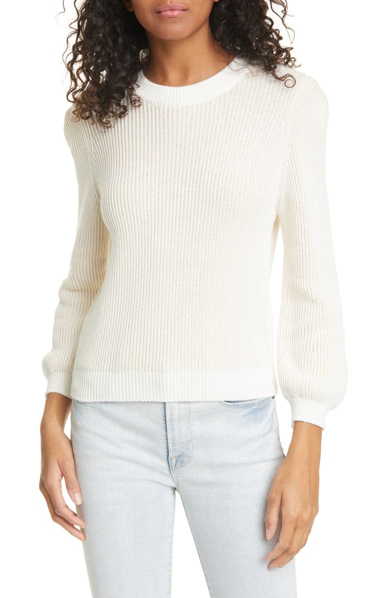 FRAME Rib Organic Cotton Sweater, Main, color,