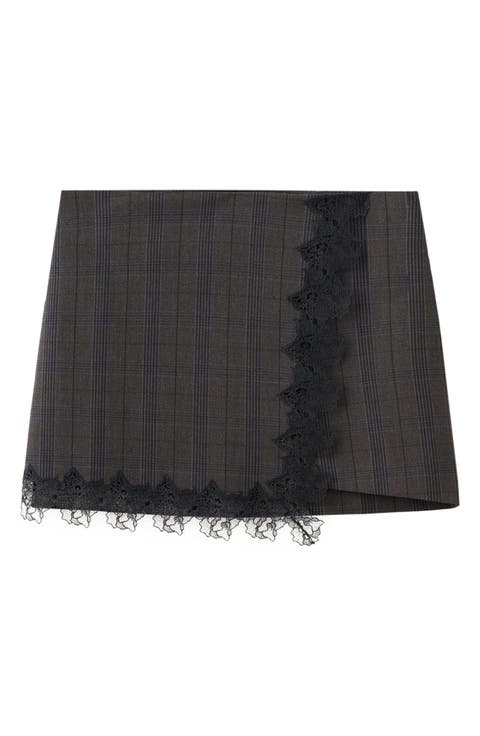 Lace Trim Miniskirt