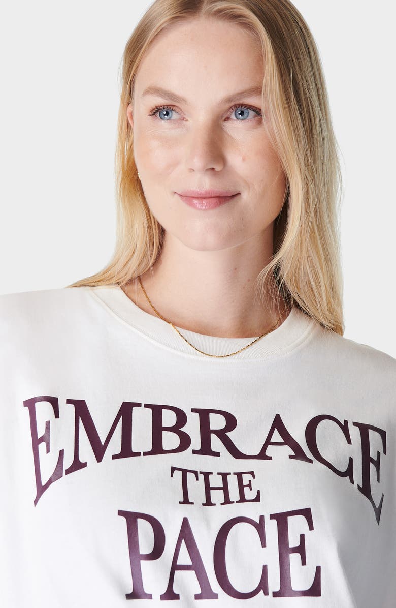 Sweaty Betty Embrace the Pace Organic Cotton Graphic T-Shirt, Alternate, color, 