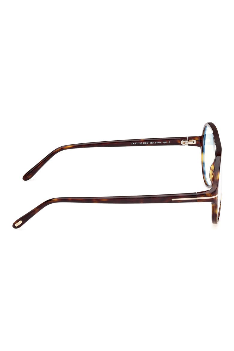53mm Pilot Blue Light Blocking Optical Glasses, Alternate, color, HAVANA ECO / BLUE BLOCK