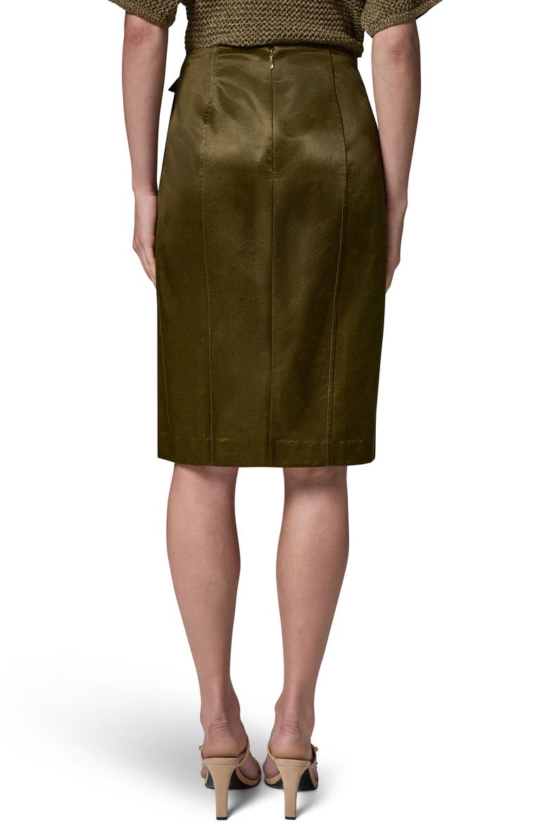 Belted Wrap Midi Skirt, Alternate, color, OLIVE BRINE