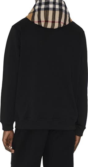 Burberry T-Fit Check Cotton Hoodie | Nordstrom