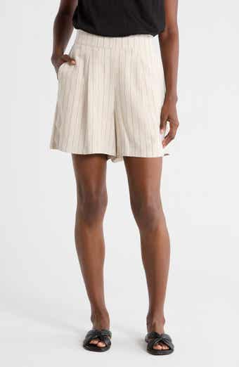 matty m. Stripe Linen Blend Shorts