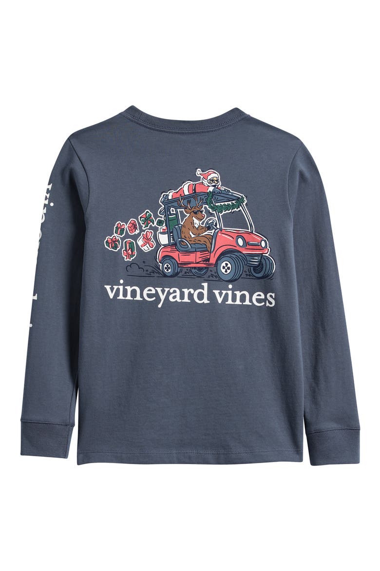 Kids' Ho Ho Drive Graphic Long Sleeve T-Shirt, Alternate, color, ASH GRAY