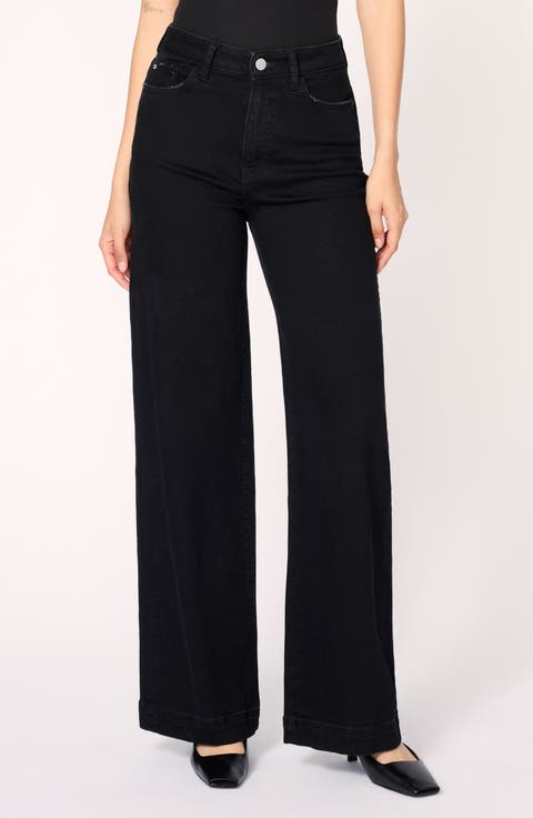 NCE High Waist Wide Leg Jeans (Inkwell)