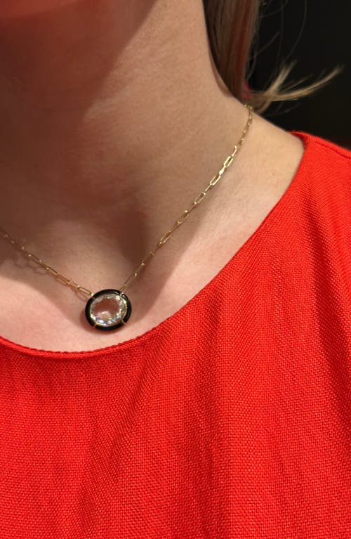 Goshwara Melange Blue Topaz Pendant Necklace In Gold