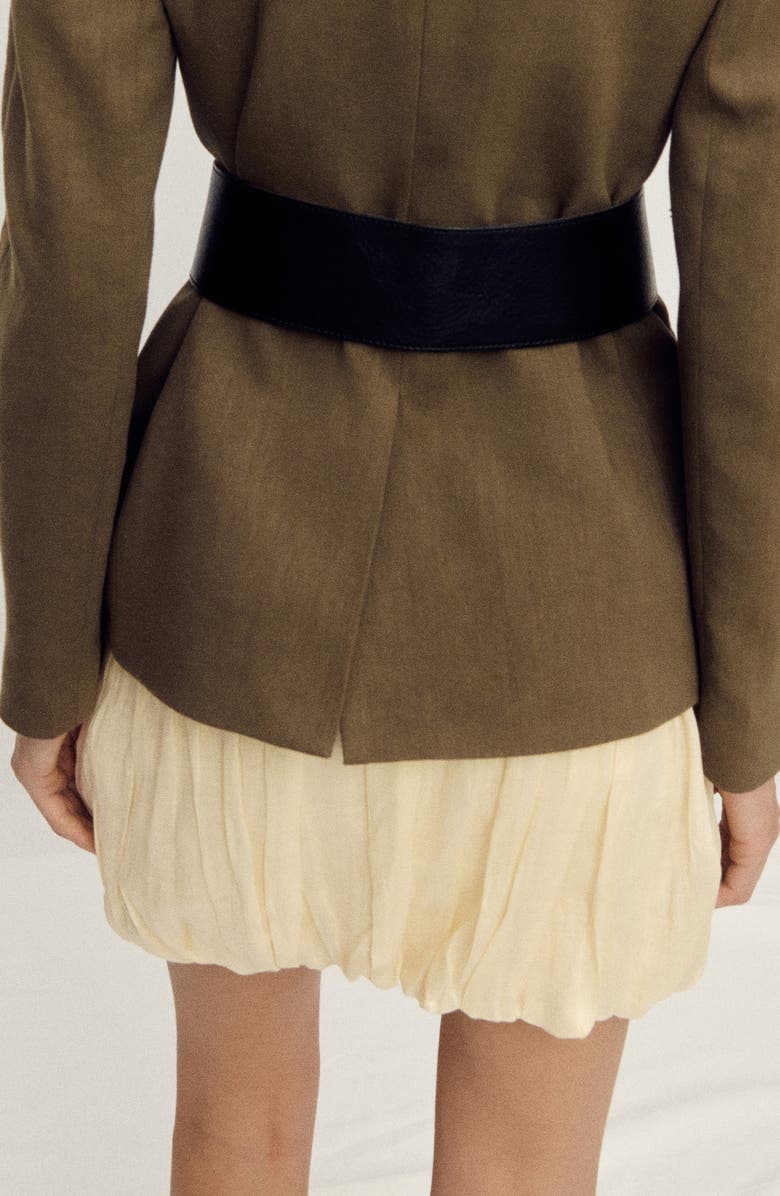 MANGO Balloon Effect Miniskirt, Alternate, color, Ecru