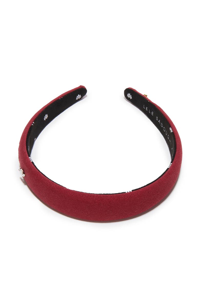 Lele Sadoughi Alpha Phi Charlotte Headband, Alternate, color, Wine 600