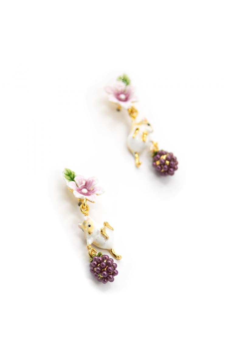 Bill Skinner Studio Blackberry & Mouse Drop Earrings, Alternate, color, Blackberry & Mouse